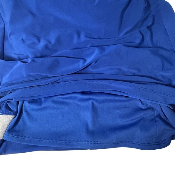 Lauren Ralph Lauren Womens Draped Sheath Dress Blue Size 8 Polyester Blend - Picture 5 of 7